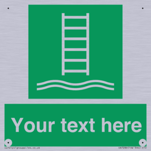 Custom sign safe condition Embarkation ladder